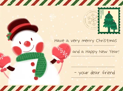 クリスマスカード_01 カード・挨拶状のプリント素材を無料ダウンロード