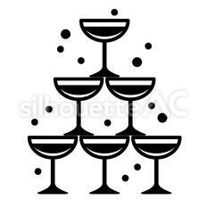 シャンパンタワーイラスト