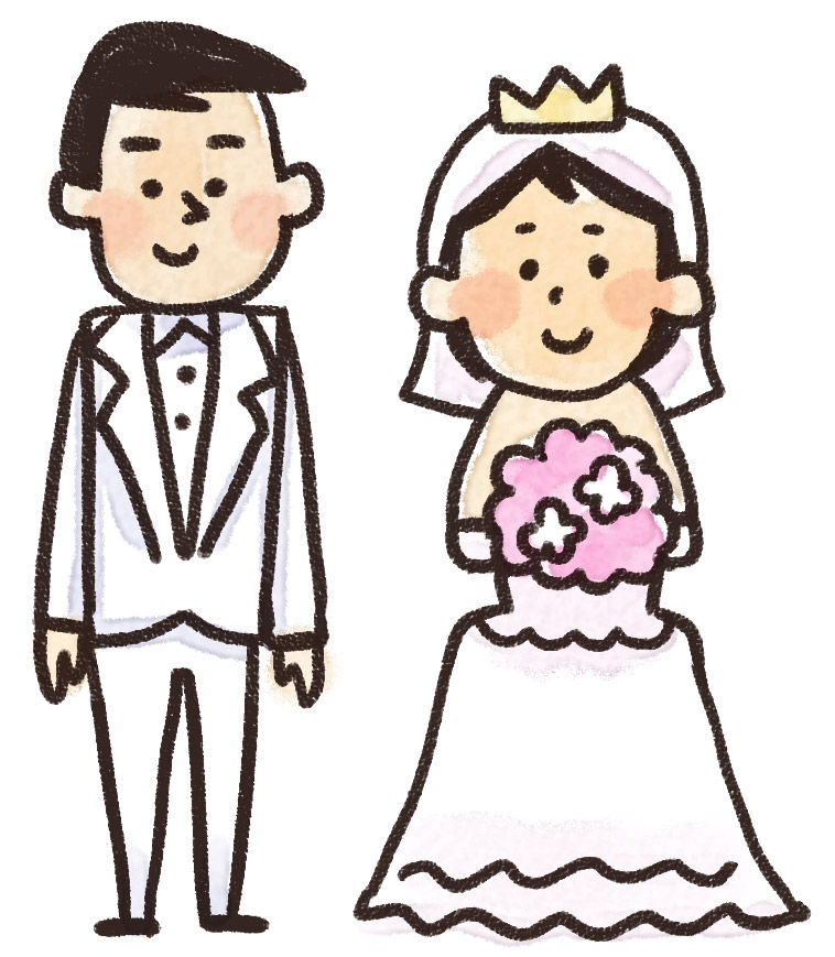 お花のリボン鐘のなる結婚式 ウェディング フレーム枠イラスト無料 フリー87521素材Good