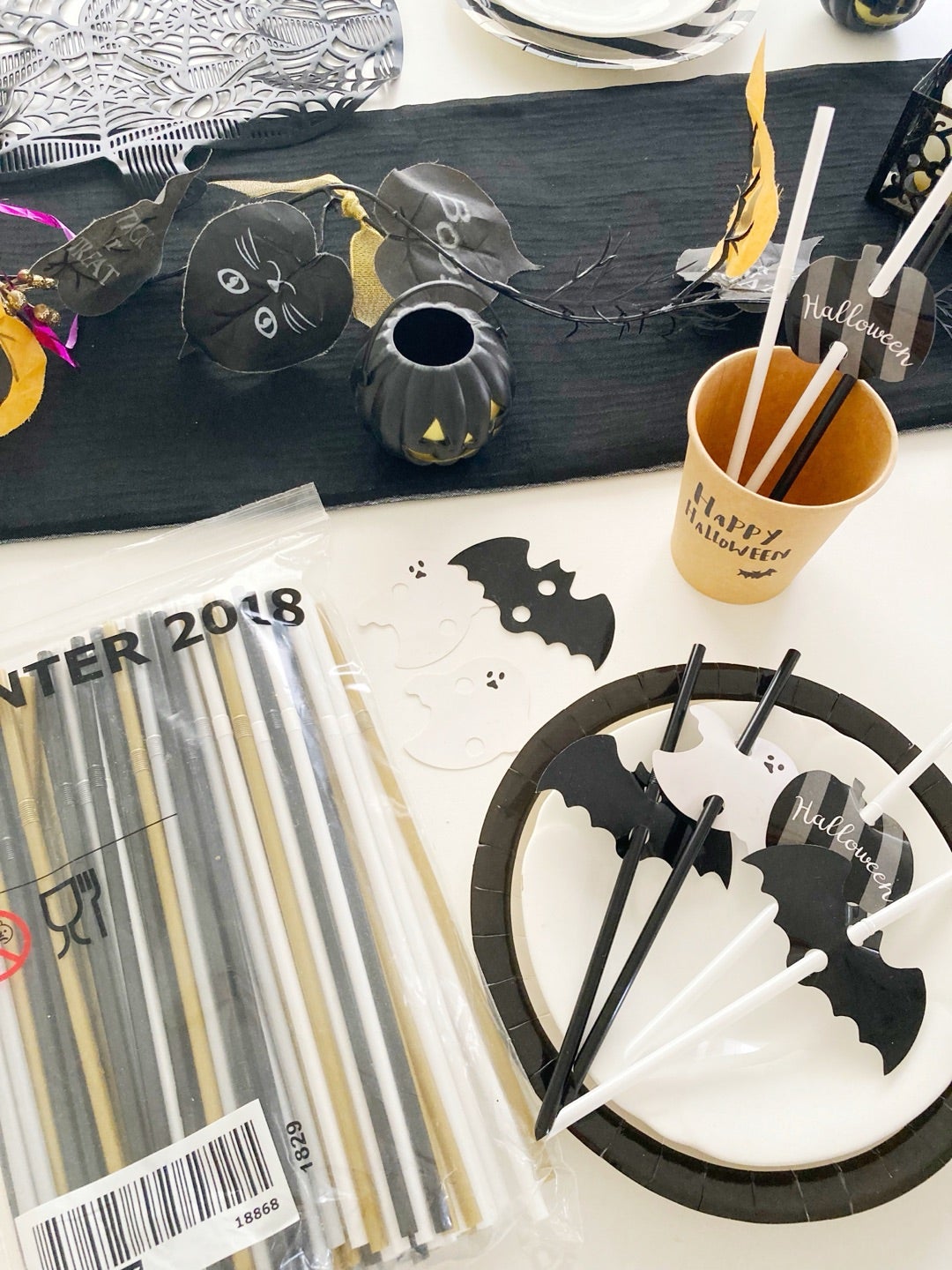 100円均一でパーティーテーブルコーディネート セリア&ダイソー ハロウィンパーティ