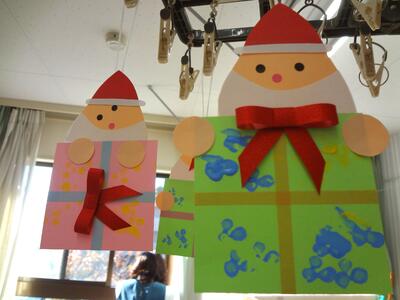 クリスマスの吊るし飾り