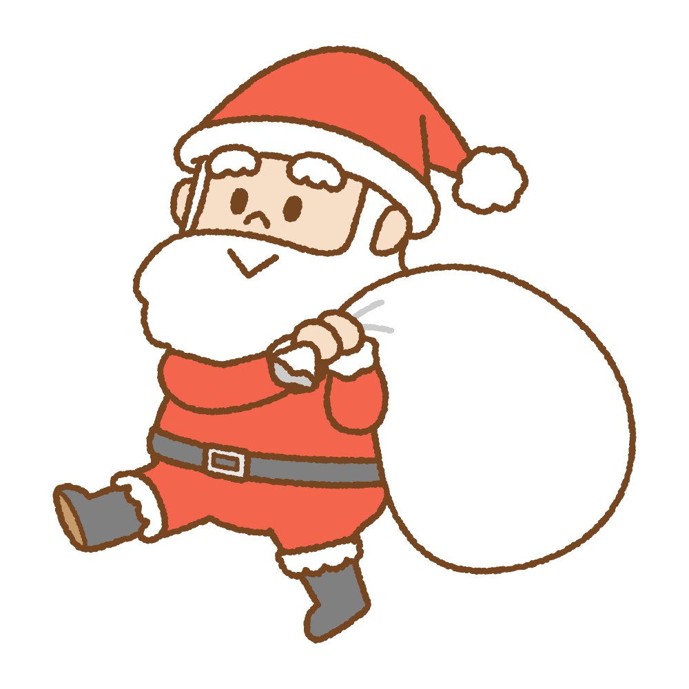 フリーイラスト：笑顔のサンタ