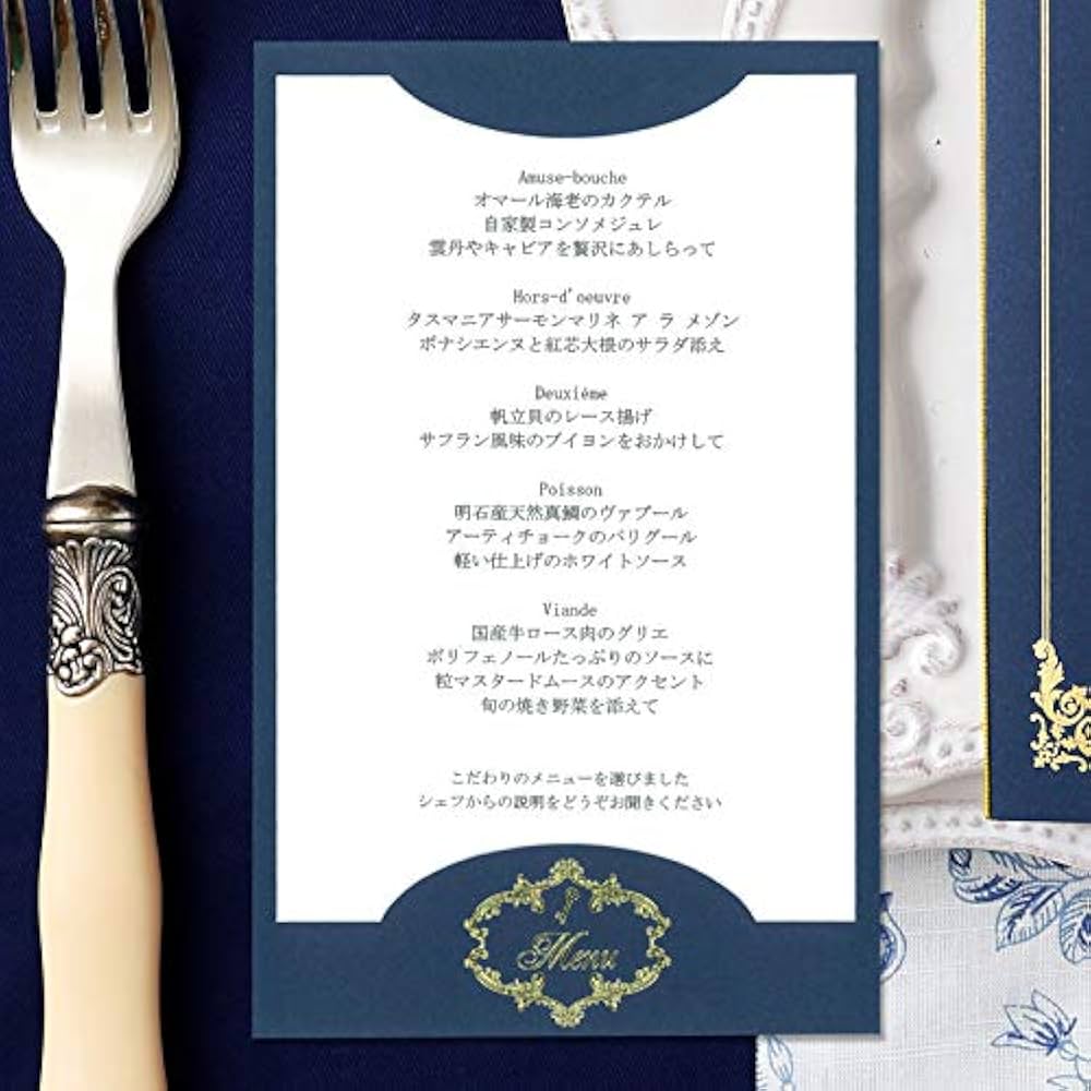 結婚式のメニュー表を手作りしたい！5つの作り方アイディア花嫁ノート