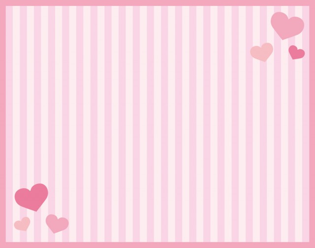 Free 多目的 ポストカードテンプレート「咲いているピンクのハート」ダウンロードかわいい無料ポストカードテンプレート はがき絵箱