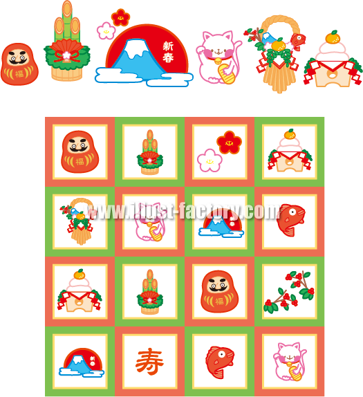 簡単かわいい お正月イラストの描き方10選初心者向け1月の手帳、年賀状、保育のおたよりの挿絵How to draw Japanese newyear illustrations