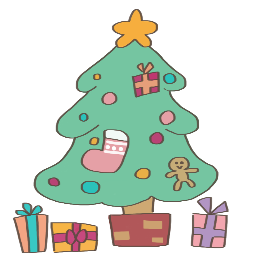 クリスマスツリーのイラスト: ゆるかわいい無料イラスト素材集