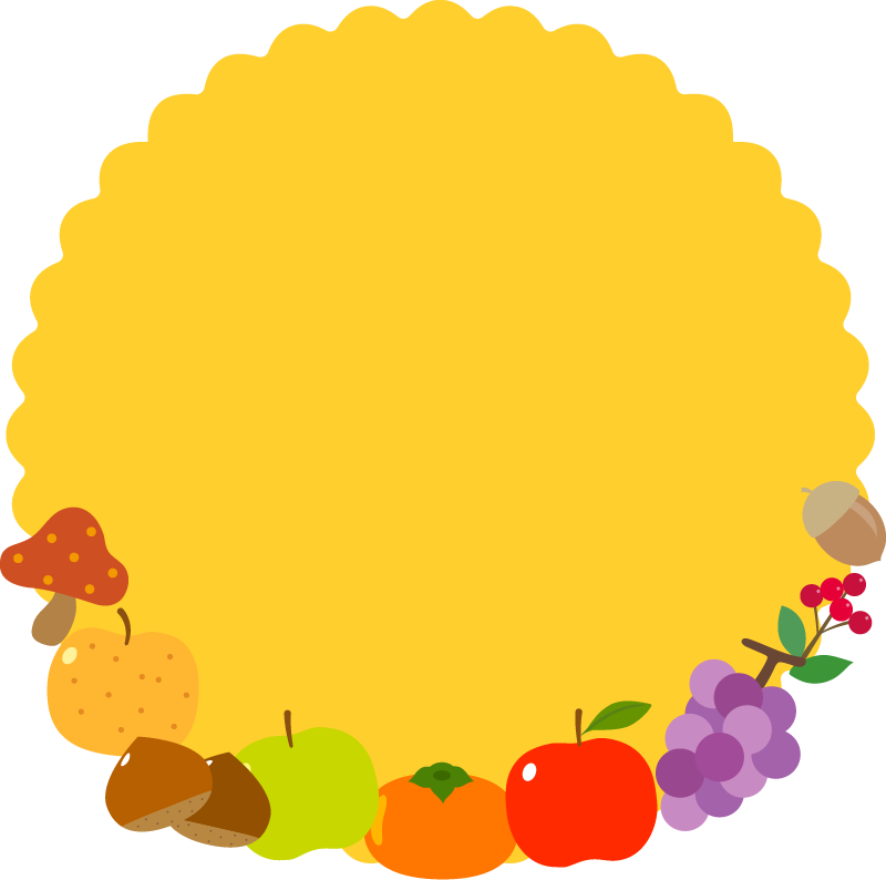 無料イラスト かわいいフリー素材集 フレームぽけっと紅葉と看板のフレーム飾り枠イラスト