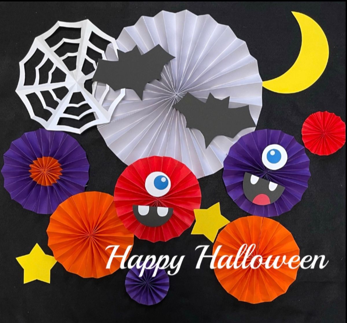 クラフトパンチで作るハロウィンのかぼちゃリースの作り方 - DIY How to Make Paper Halloween WreathTutorial