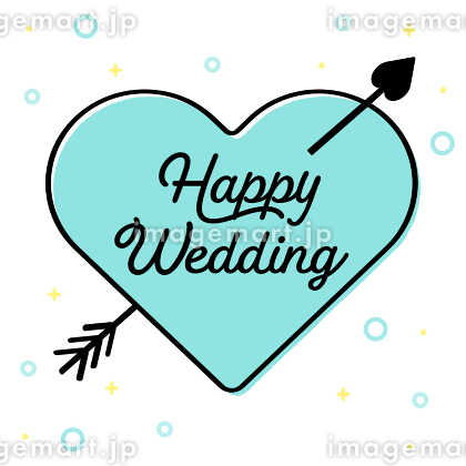 Happy Wedding文字イラスト ハッピーウエディングなど文字の変更可能です⋆。˚✩