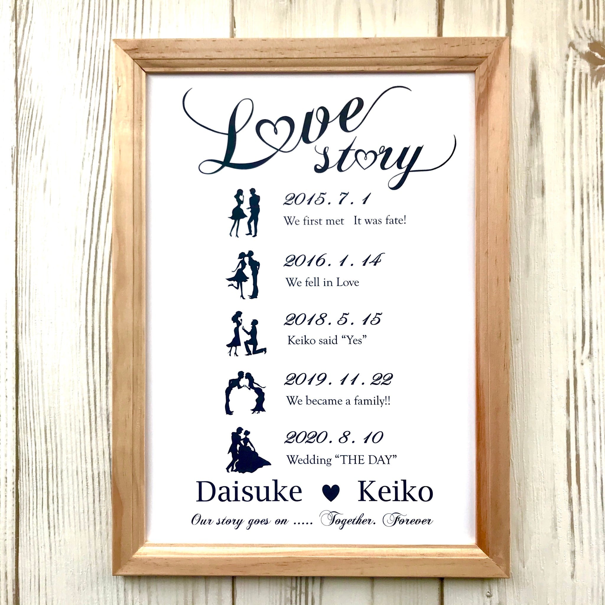 Our love story ラブストーリーボード シンプル4種 デザイン4種 組み合わせ16種類Yahoo!フリマ 旧PayPayフリマ