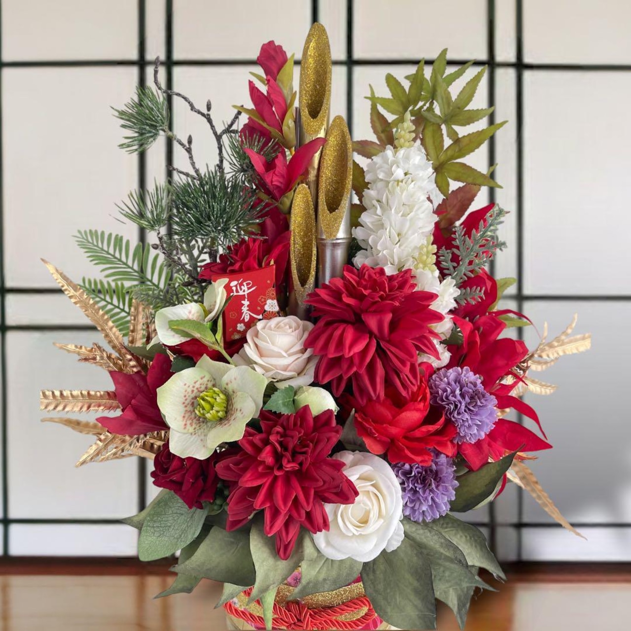 しめ縄 正月飾り 玄関 おしゃれ モダン 花 鳳凰 アレンジメント 生花 開店祝い お歳暮 お年賀 お正月 お飾り 手作り ギフト アレンジ ギフトLINEブランドカタログ