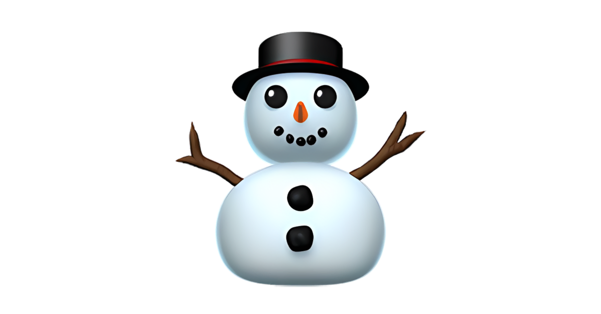 ⛇️ 絵文字の意味 - 黒の雪だるま