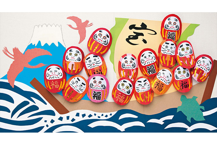 お正月壁面飾り １月壁面飾り 神社と鳥居