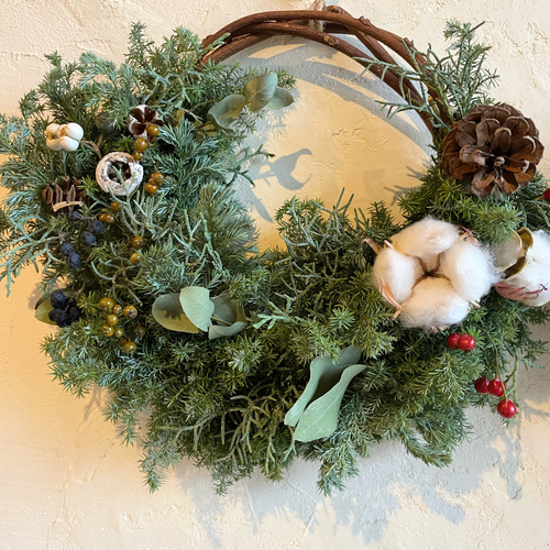 紫陽花＆クリスマスローズ〜暑中見舞❤︎ナチュラルリース橤chic＆fantasy