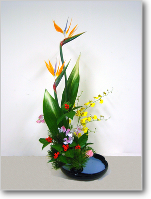 大覚寺のお正月花挿花 - いけばな嵯峨御流 さがごりゅう