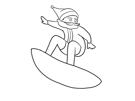 オーストラリアのサンタクロースのビーチでサーフボード - オーストラリアのベクターアート素材や画像を多数ご用意 - オーストラリア, クリスマス,サンタクロース - iStock