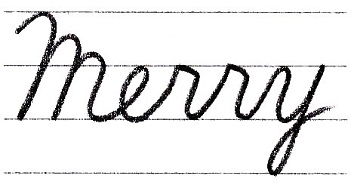 メリークリスマス メッセージスタンプ 手書き 0288original-stamp ななほし工房