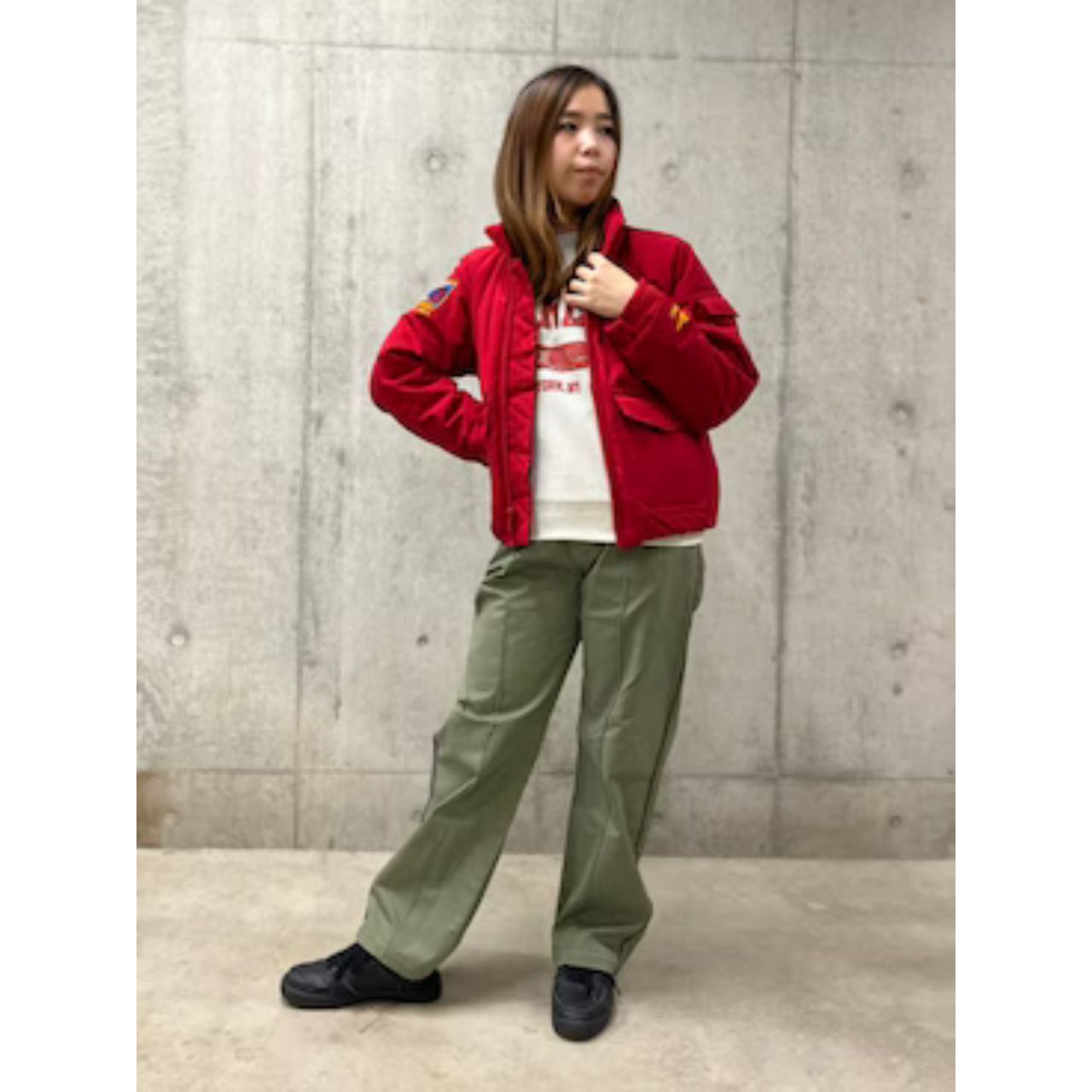 赤 緑クリスマスコーデ女子TikTok