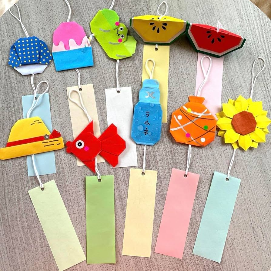 折り紙で七夕飾りの短冊のかわいい作り方。超簡単で幼稚園や保育園の子供でも折れます♪おりがみっこⅡ