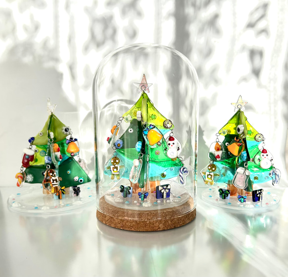 KEY STONE20cmガラスツリー スパンガラスオーナメント