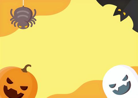 10月 秋のイラスト ハロウィン模様のシームレス背景パターン