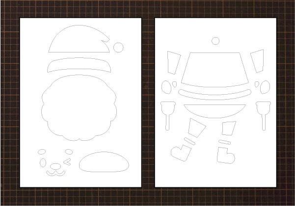 サンタ&トナカイ壁面飾り 壁面飾り工房本店 壁面装飾・パネルシアター・ペープサート・型紙・知育・保育・介護商品の販売☆無料ダウンロード型紙「 サンタとトナカイ２」 クリスマス 冬 幼稚園 保育園 老人ホーム 介護施設 デイサービス 壁面装飾 型紙 製作☆