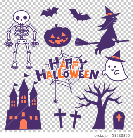ハロウィンアイコンセットイラスト ピンクイラスト - No: 24305035無料イラスト・フリー素材なら「イラストAC」