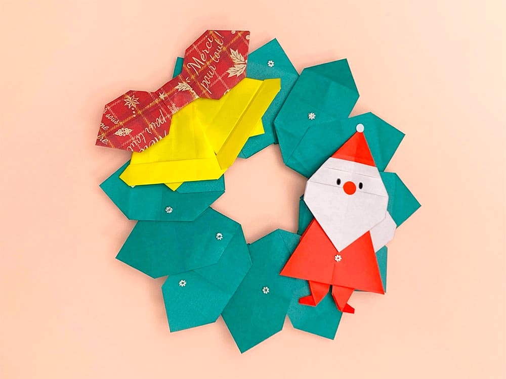 Amazon.co.jp: 壁面飾り 折り紙 リース クリスマス11 : おもちゃ