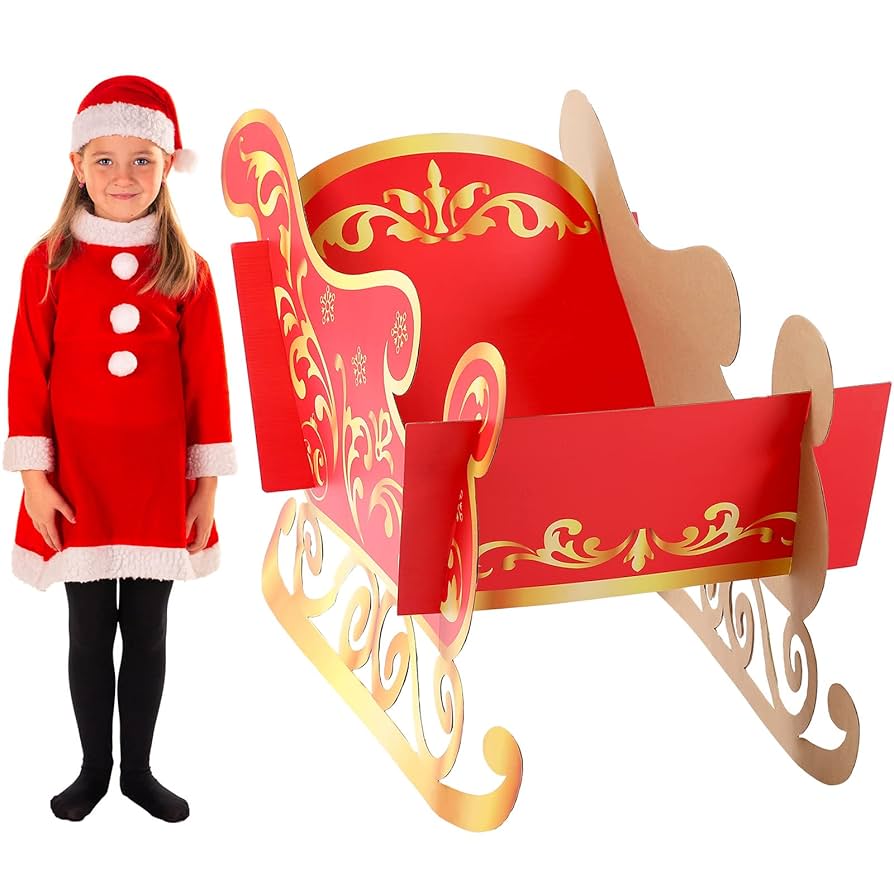 牛乳パックでサンタさんのそり