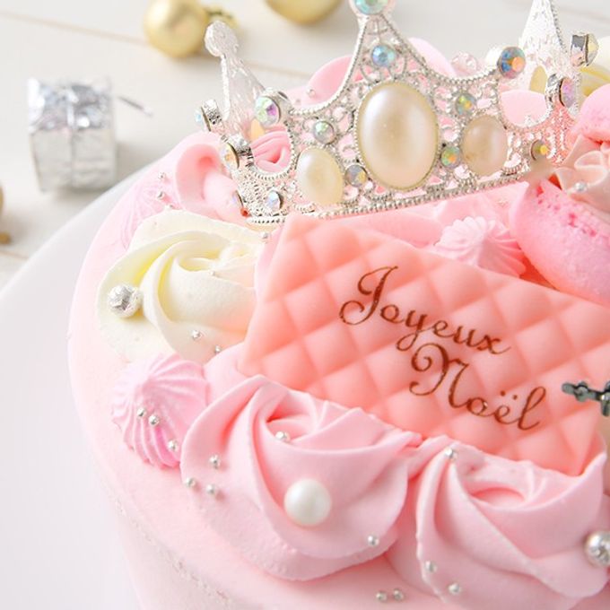 クリスマス限定・サンタクロースアイスケーキ ストロベリーピンク 5号