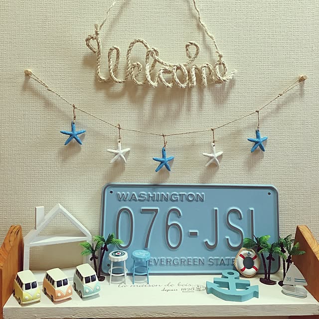 100均 夏ディスプレイの商品を使ったおしゃれなインテリア実例RoomClip ルームクリップ