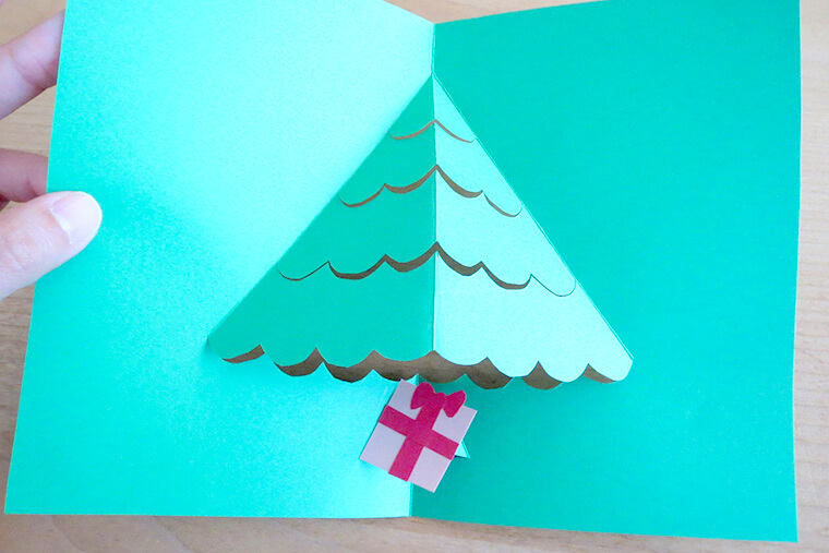型紙いらずクリスマスのポップアップカードを作ろう 音声解説あり Easily make Christmas pop-up cards