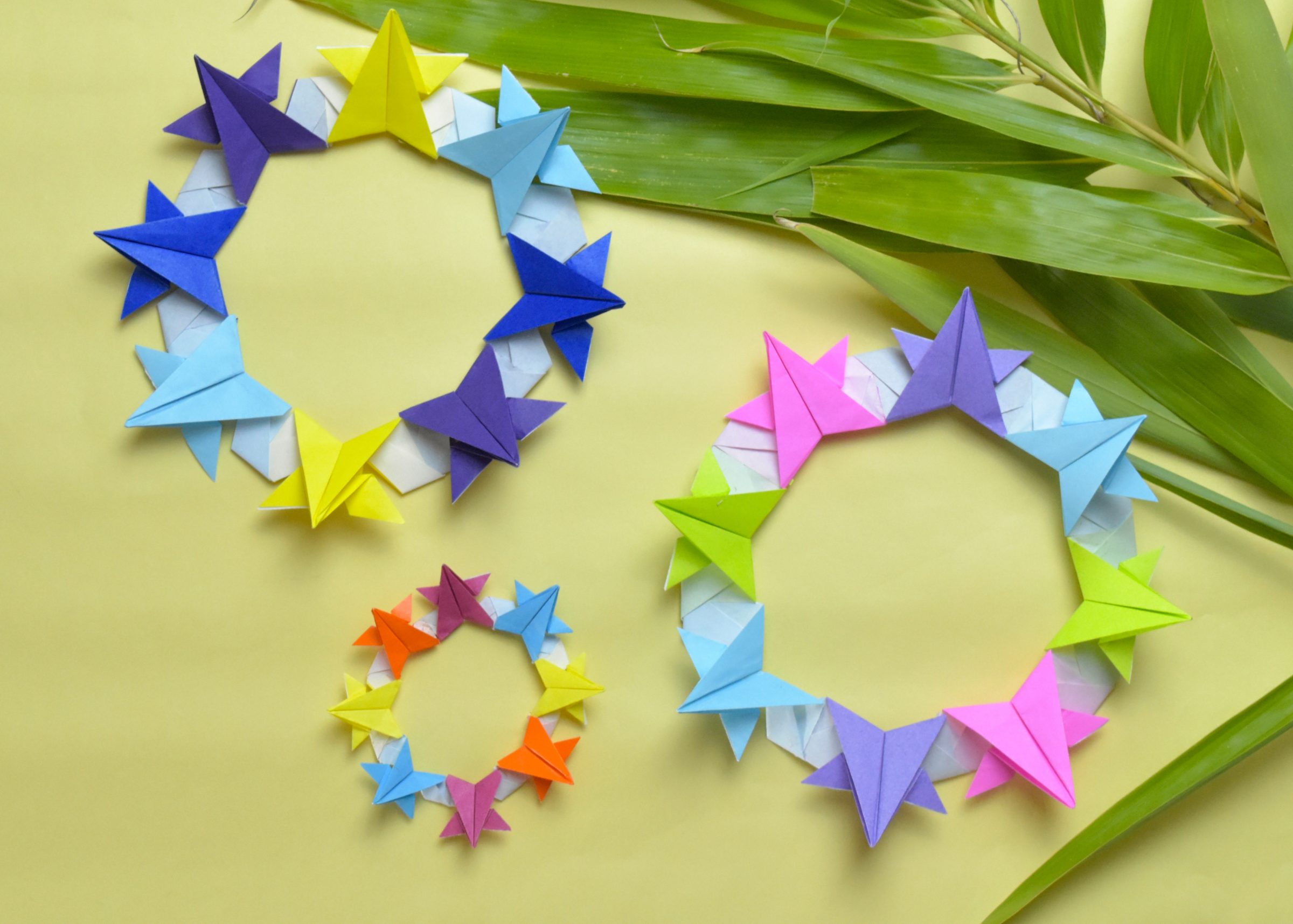 クリスマスの折り紙 正統派！五角形の星大人の折り紙インテリア