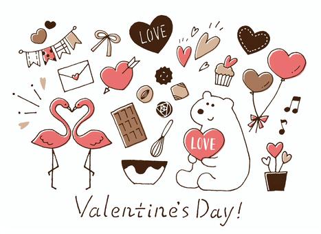 かわいい手作りチョコレートのお菓子＜バレンタインデー・バレンタイン・カップケーキ・トリュフチョコレート・ハートチョコレート・かわいい＞バレンタインデーに使えるワンポイントカット無料イラスト素材TemplateBox