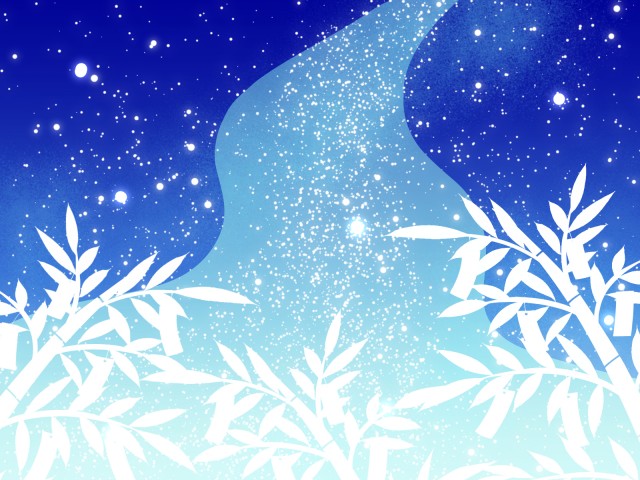 商用フリー無料イラスト_7月_七夕_笹_飾り_短冊 - 商用OK!フリー素材集「ナイスなイラスト」