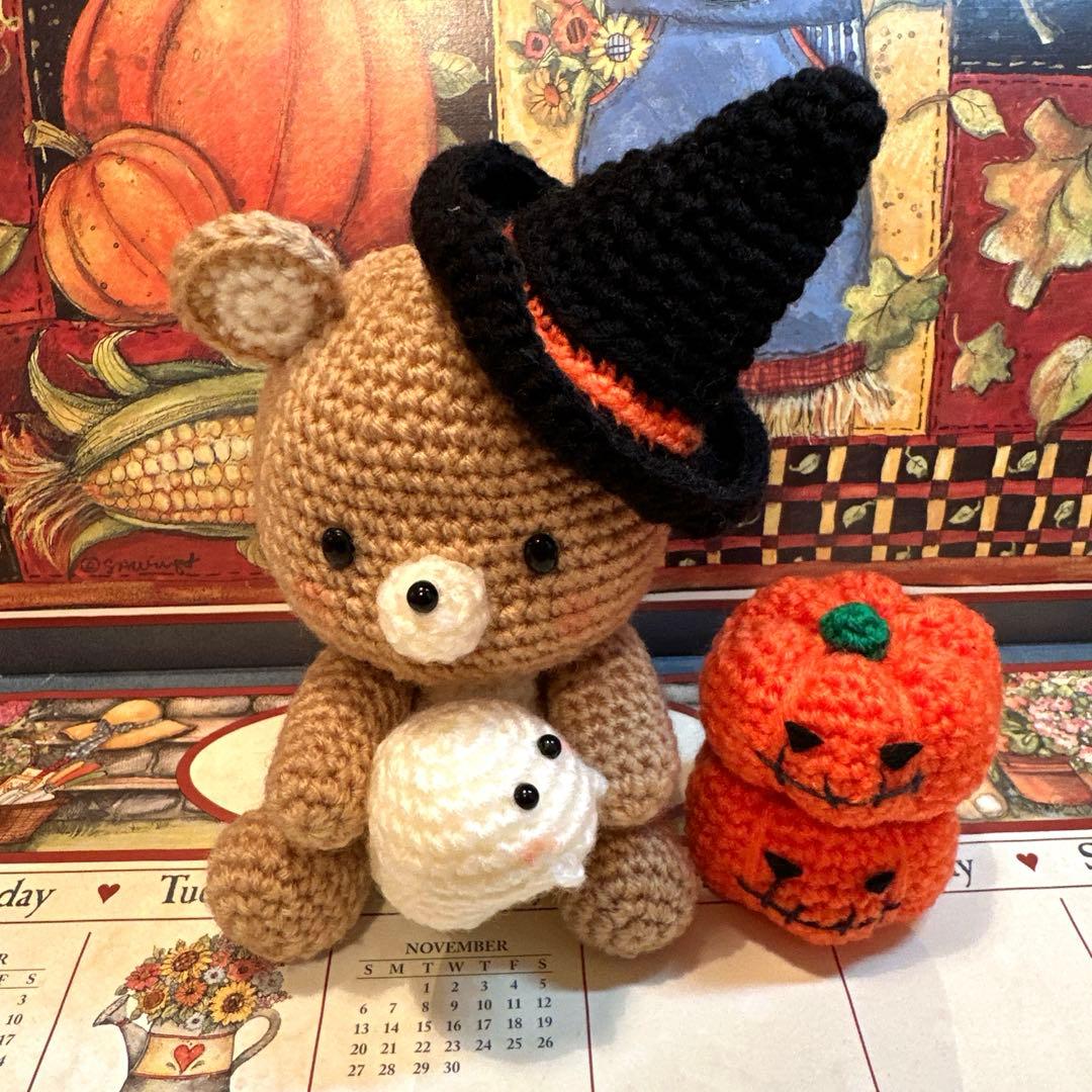 ハンドメイド オバケくん あみぐるみ ハロウィンに ハロウィン キャラクター オバケ編みぐるみ 魔女 ジャック・オー・ランタン ゴーストキーホルダー バッグチャーム あみぐるみ Every Cute Thing 通販 12695390Creema クリーマ