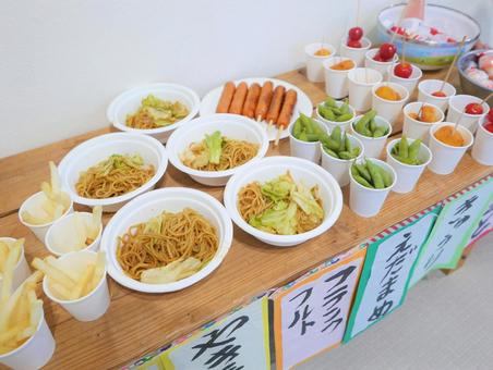 フリー素材縁日の屋台 3枚背景イラストみんちりえ