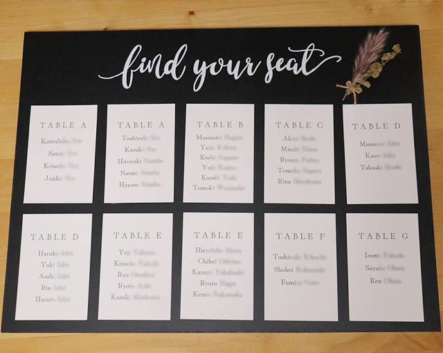 シーティングチャート ミラーゴールド アーチ型 - atelier armominne byGMOペパボ国内最大級のハンドメイド・手作り通販サイト