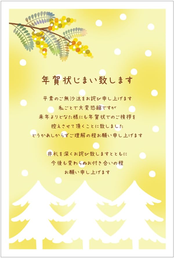 あなたのあいさつ文を入れて1枚から印刷OK！ デザインカード 終活年賀状 最後の年賀状 最後の挨拶 終い挨拶 年賀状じまい 年賀状辞退 差出人印刷有: 写真deメッセージカードショップ - 通販 - Yahoo!ショッピング