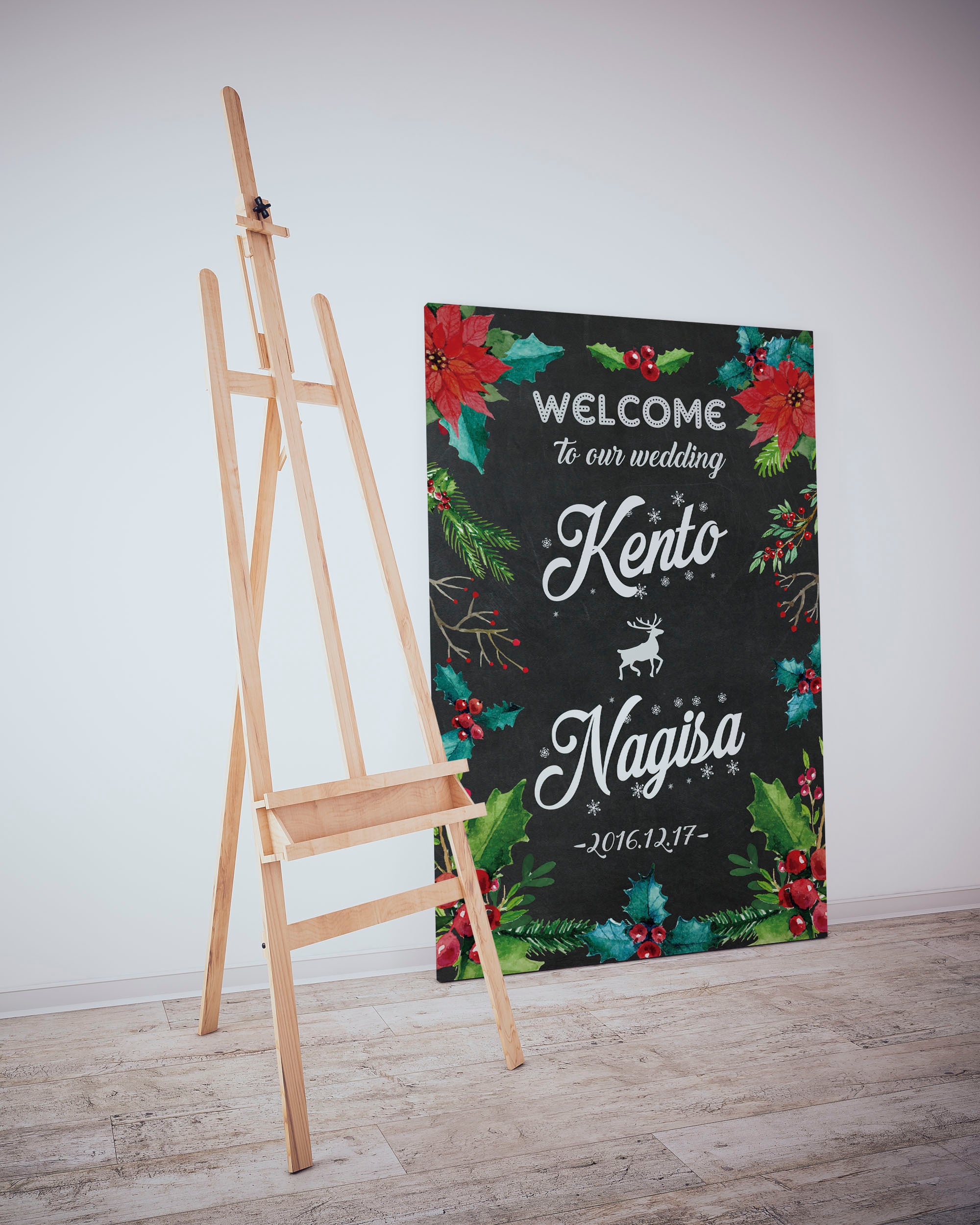 クリスマスチョークボード オーダーメイドウェルカムボードDIY store PBW