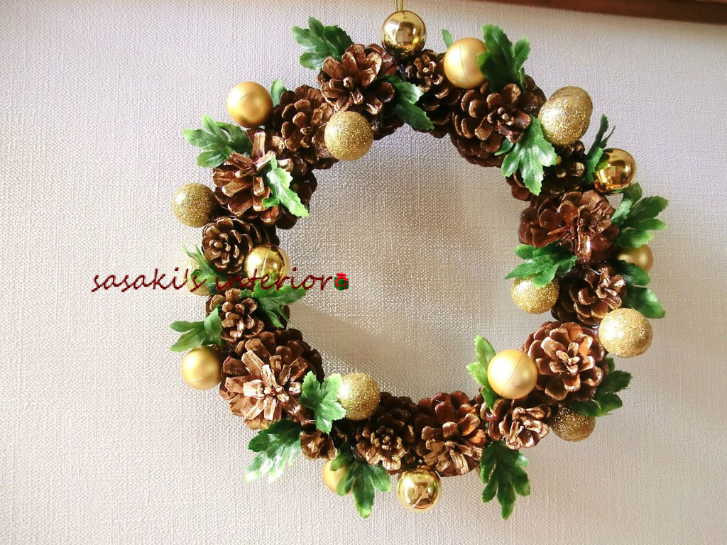 ダイソーのクリスマスグッズで大人可愛いクリスマスリースを手作りイベントのアイデア暮らしニスタ
