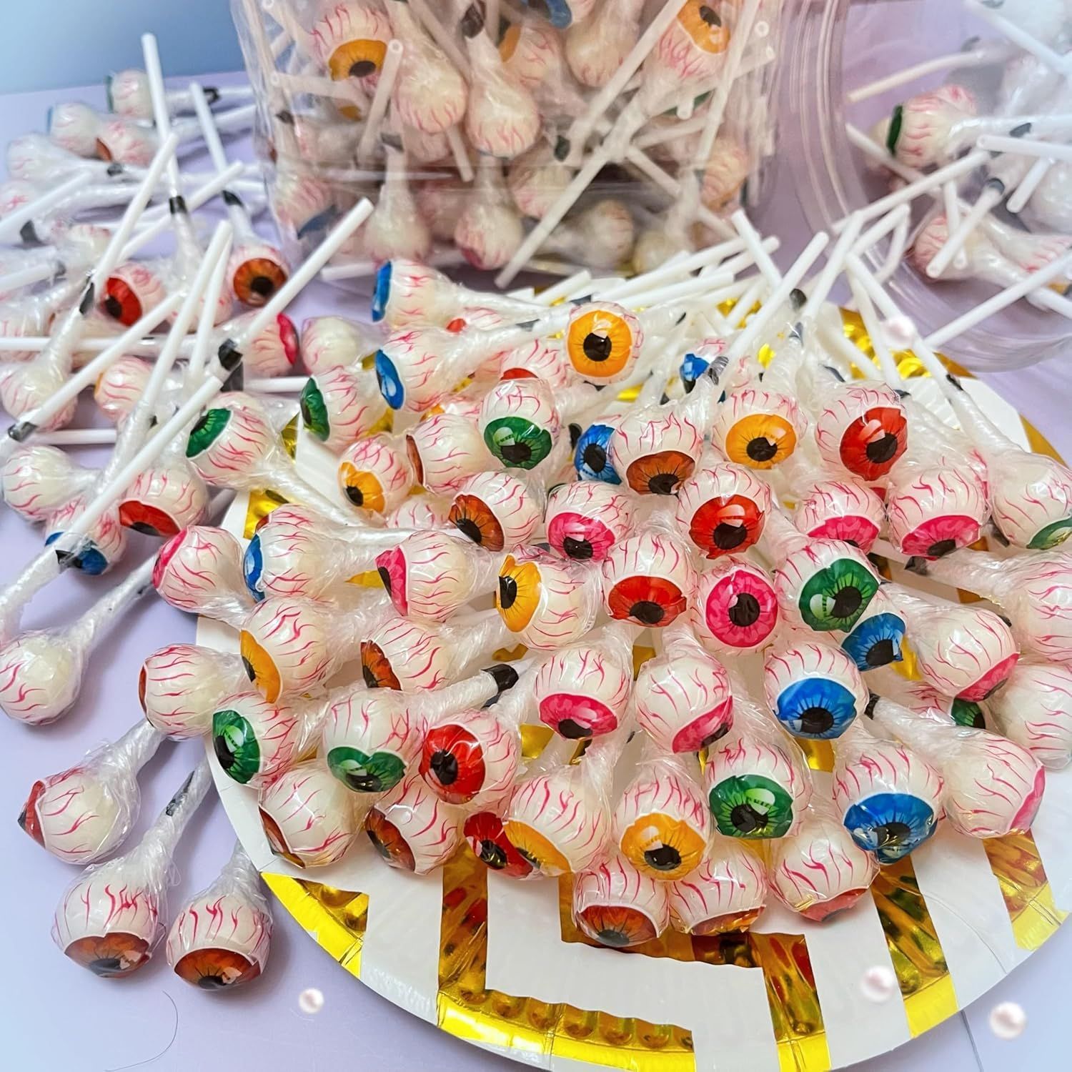 セイカオエン ハロウィン お菓子 詰め合わせ 目玉グミ 個包装目玉キャンディ100本飴 大量 ミニ 棒付きキャンディ キャンディランダムセット : 大安売り大魔王ファッション - 通販 - Yahoo!ショッピング