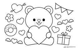 バレンタインデー - Coloring Pages for Adults 無料PDF印刷可能