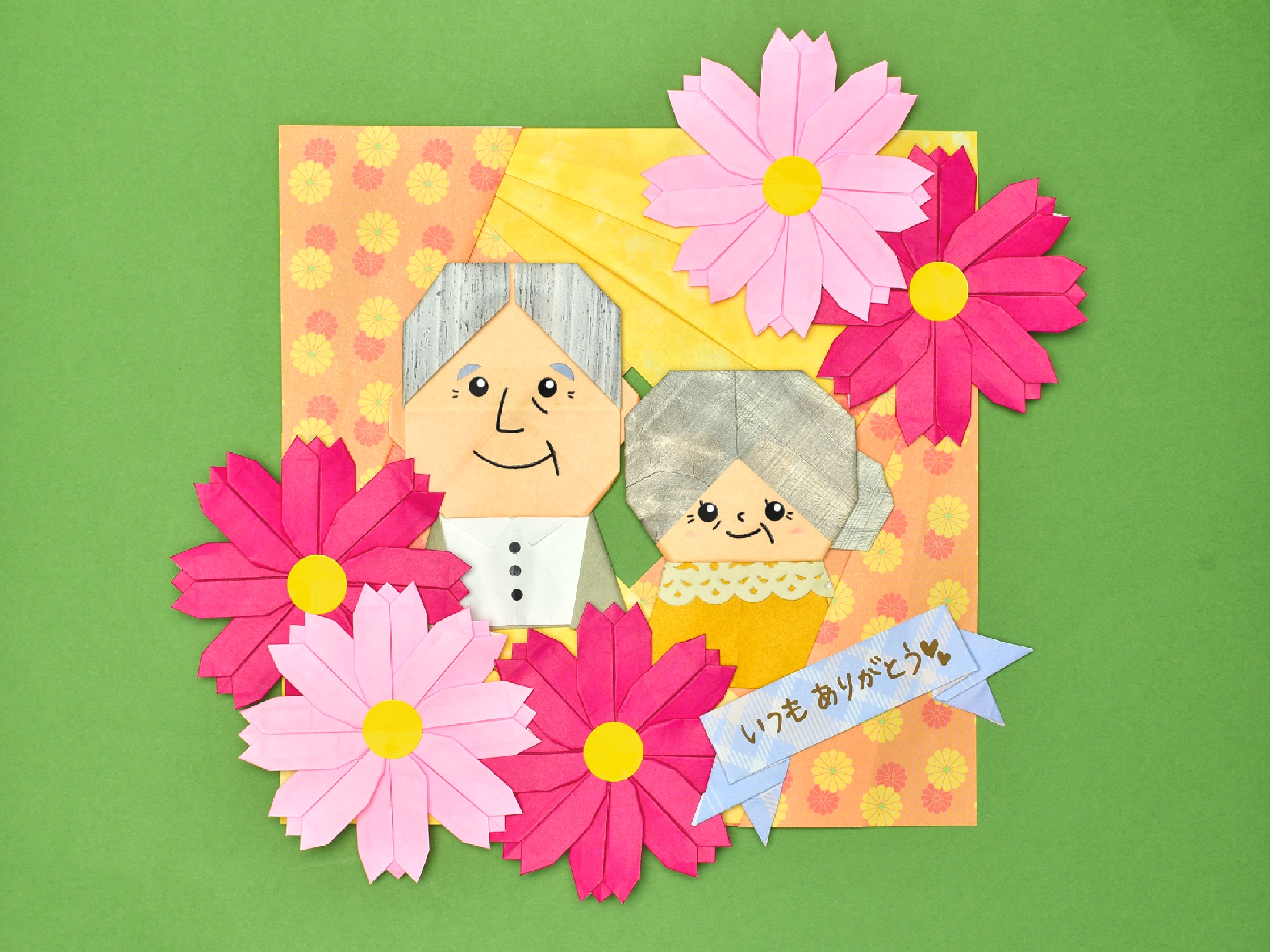 母の日 折り紙 カーネーション 花 リース 簡単な作り方 Origami Carnation Flower wreath tutorialNiceNo1- YouTube