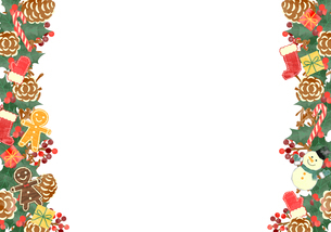 クリスマスフレームの無料イラスト
