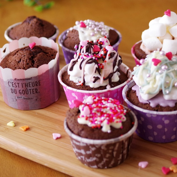 お家で作れる 「チョコレートカップケーキ！！」の作り方 食育料理家 かわなべあやこ- クスパ