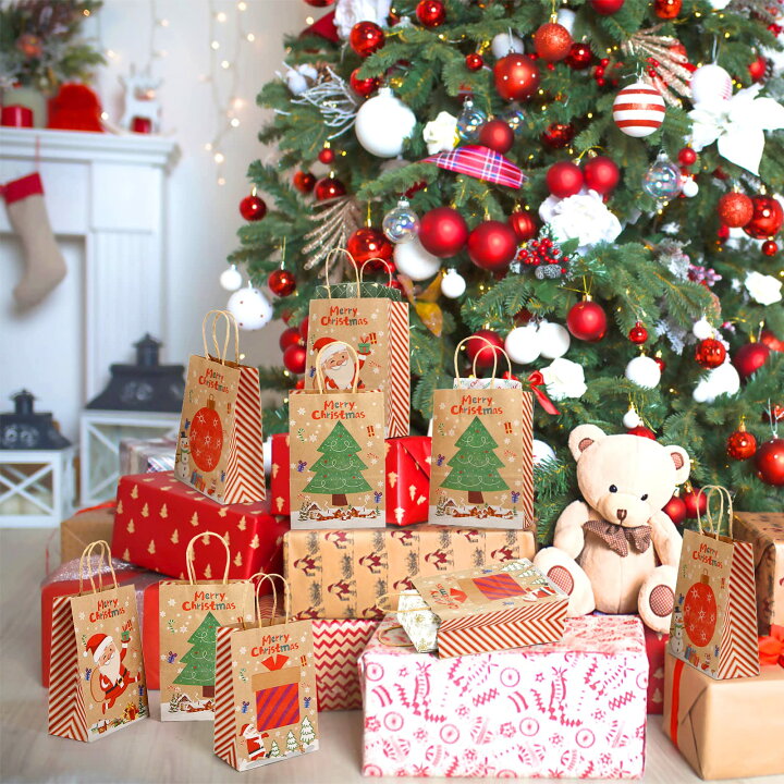 バッグ クリスマス ラッピング 紙袋 プレゼント 包装 贈り物 手提げ ギフト サンタ トナカイ スノーマン christmas xmasx201010Humming・K