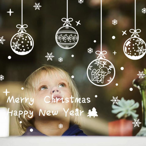 楽天市場送料無料 クリスマス シール 窓用ステッカー 可愛い 飾り付け 静電ステッカー 剥がせる 粘着剤いらない 窓飾り 店舗 部屋 インテリアデコレーション カラフル マルチカラー 個性 インスタ映え Instagram SNS映え 即納 全国送料無料 ポイント消化 お買い