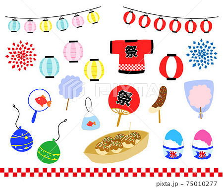 祭・お神輿イラスト お祭りで神輿を担ぐ男性