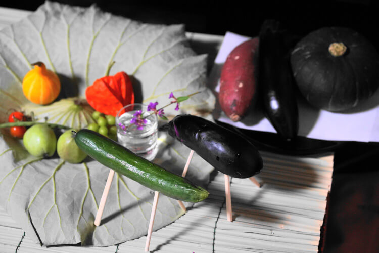 お盆に飾る、なすときゅうりで作る精霊馬とは？読み方や作り方、処分方法 - Chiik! チーク-乳幼児〜小学生までの知育・教育メディア